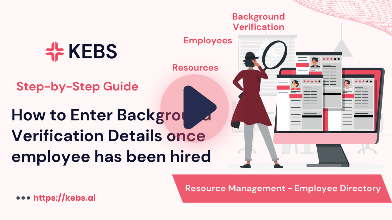 How to Enter Background Verification Details once employee has been hired