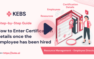 How to Enter Certification details once the employee has been hired