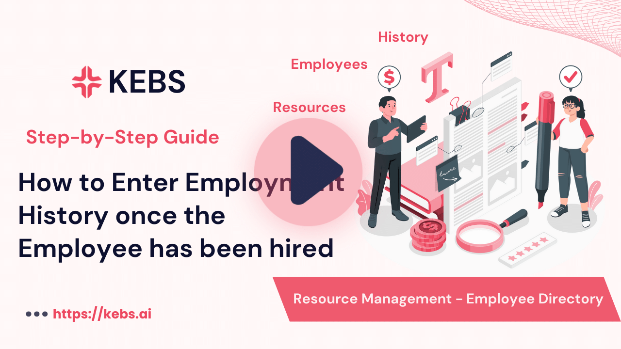 How to Enter Employment History once the Employee has been hired