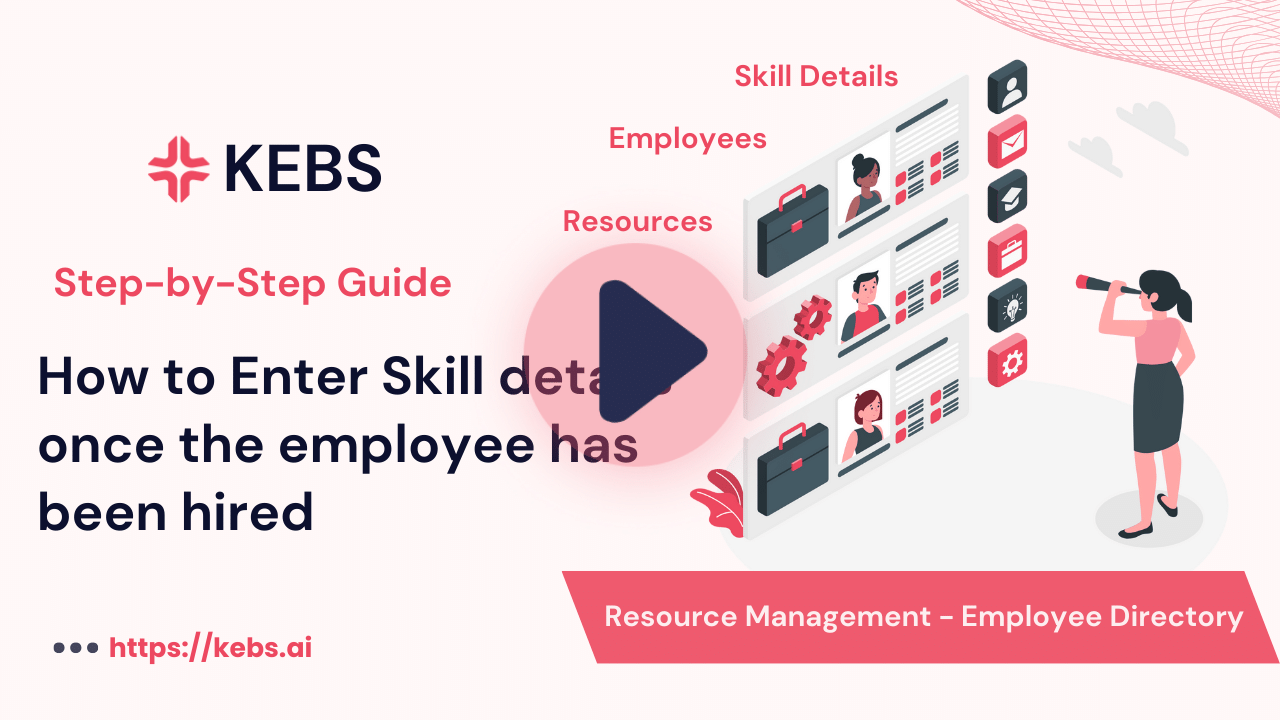 How to Enter Skill details once the employee has been hired